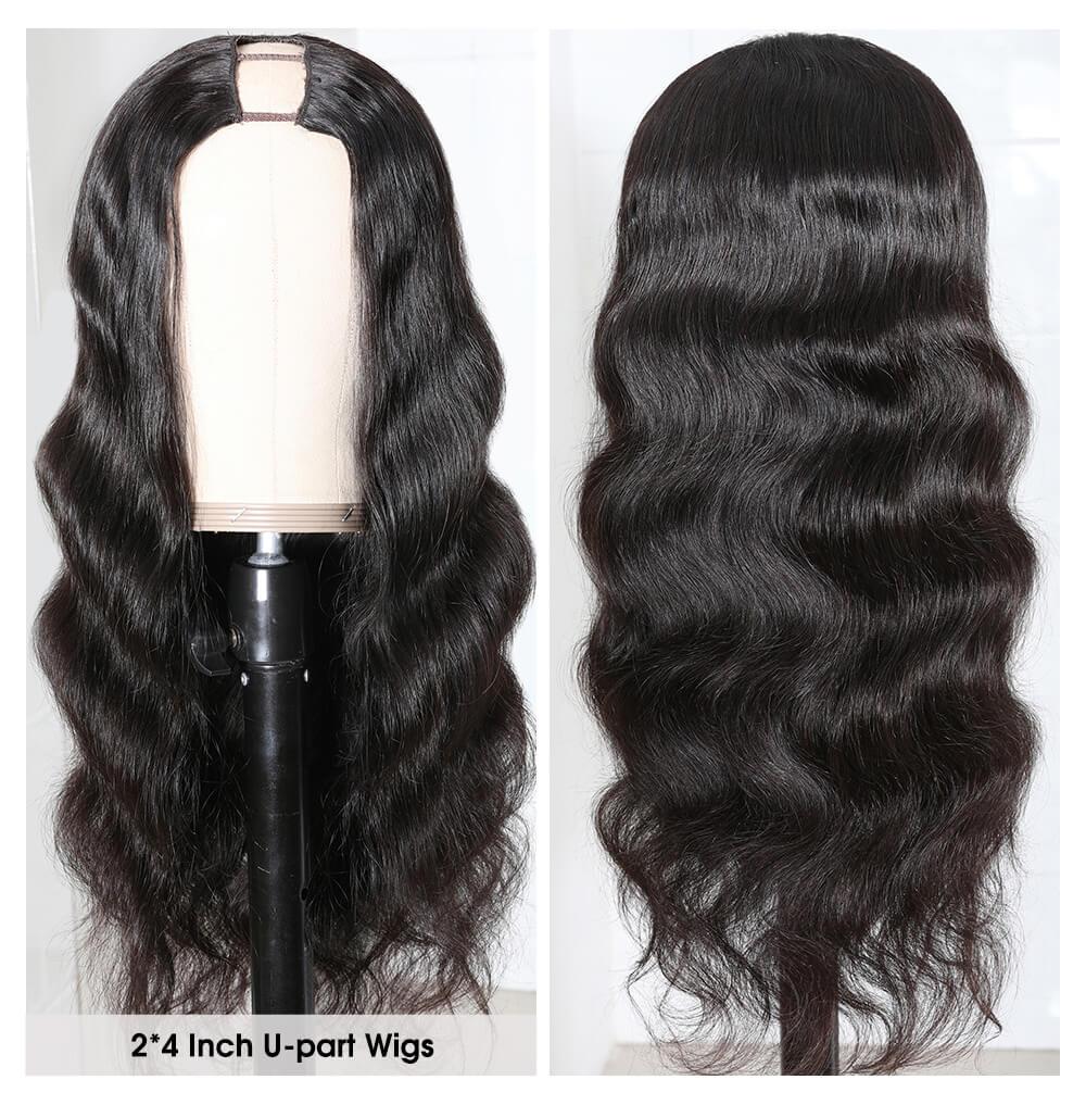 
        Nadula U Part Wig Body Wave U Part Human Hair Wigs 150% Density Glueless Natural Looking Hairline    