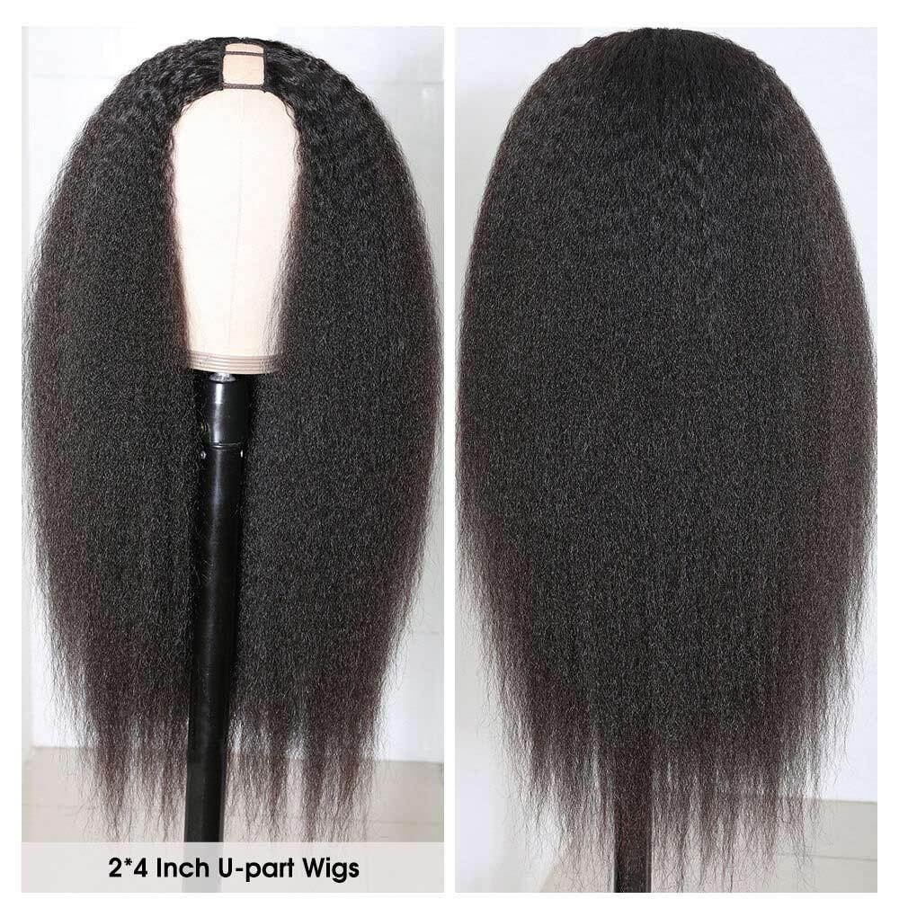
        Nadula V-Part Yaki Straight And Kinky Straight Upgrade U Shape Wigs No Lace No Gel Wig    