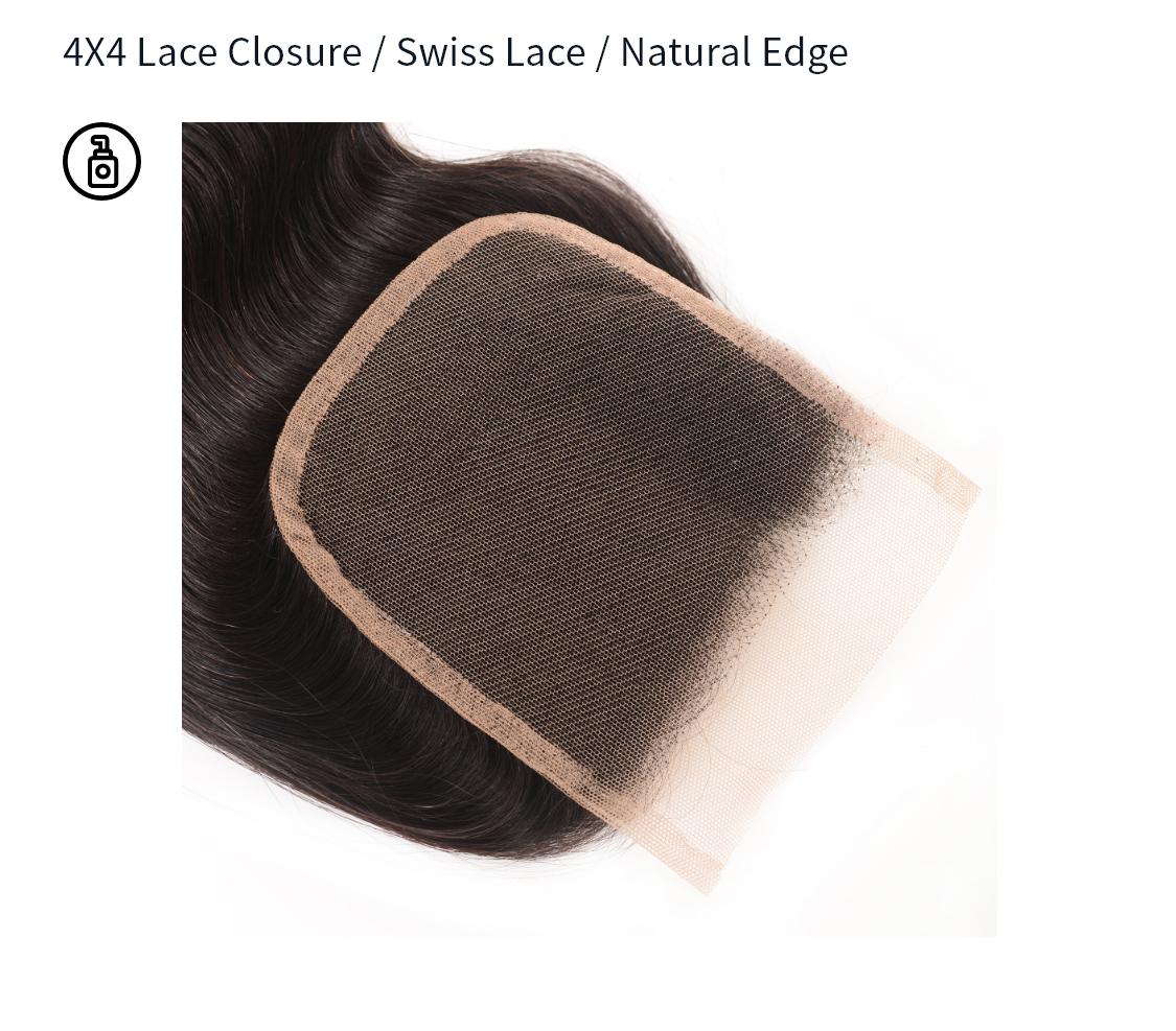 Nadula Free Part Virgin Human Hair Lace Closure