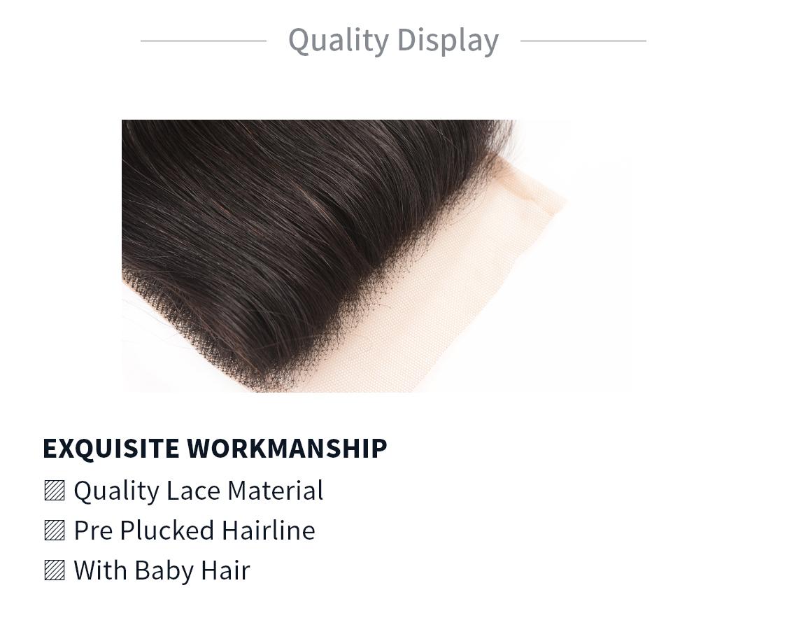 Nadula Middle Part Virgin Human Hair Lace Closure Body Wave