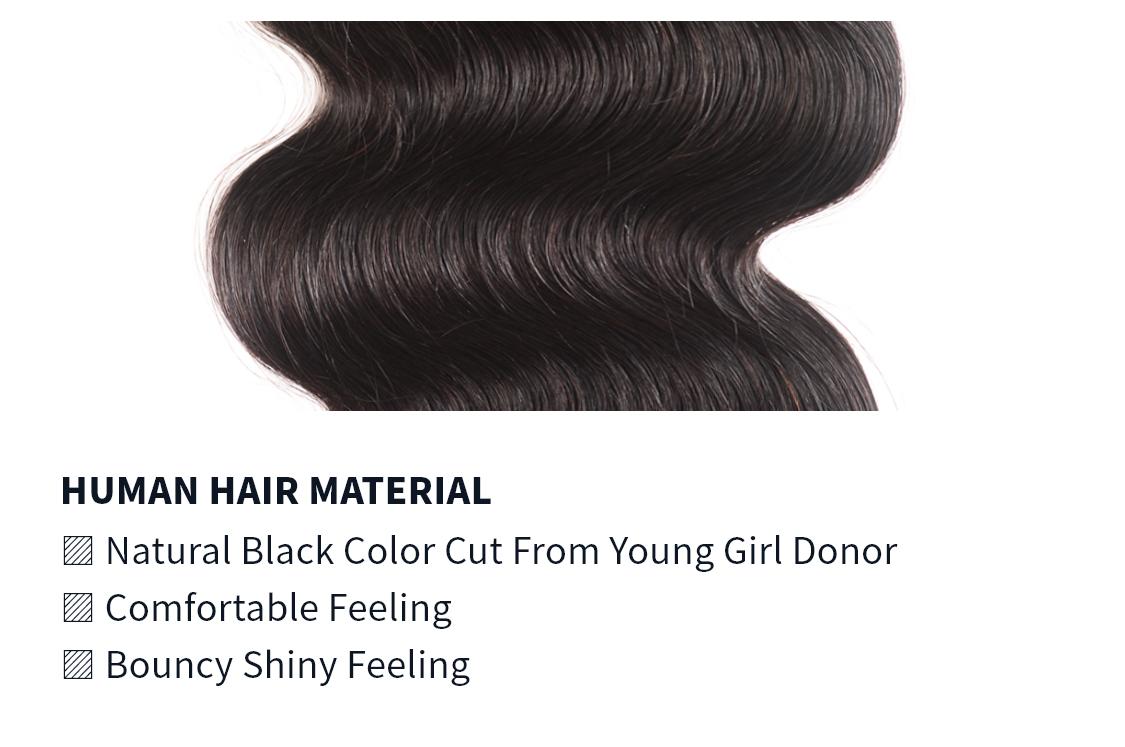 Nadula 4 by 4 inch Virgin Human Hair Lace Closure Body Wave
