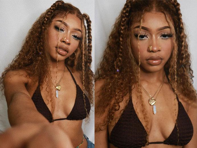 Piano Honey Blonde Curly Lace Front Wigs